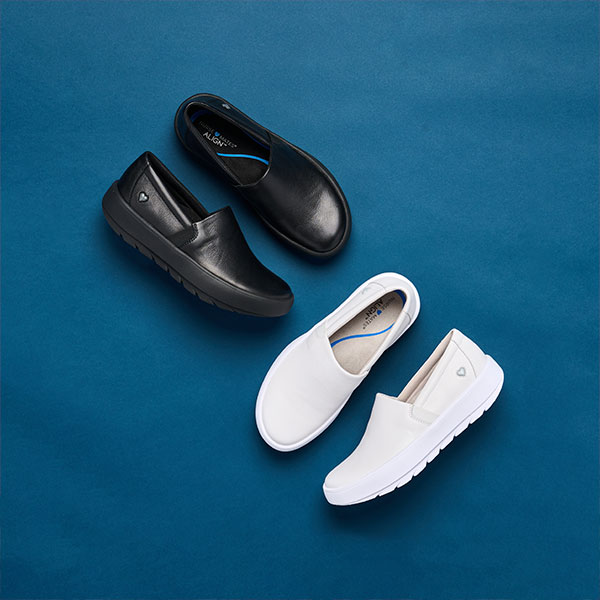 Women’s Cascade Slip On’s in black and white. Shop Cascade sneakers in white.